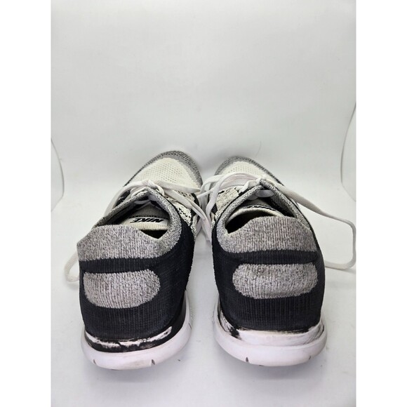 Nike Free 4.0 Flyknit Shoes Men's 8.5 White Black Oreo Running Athletic Sneakers - Picture 5 of 8